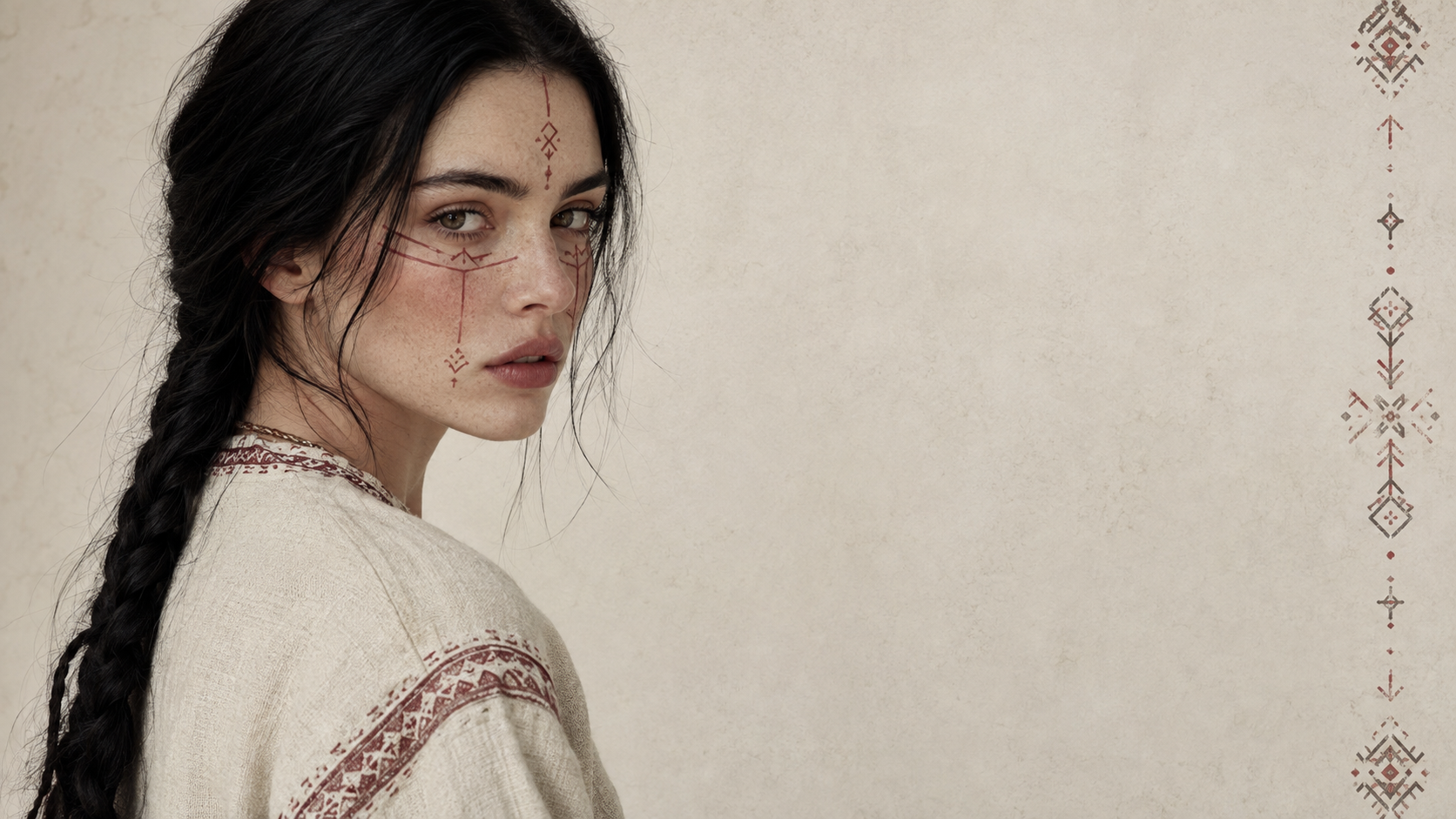 Portrait in ivory linen